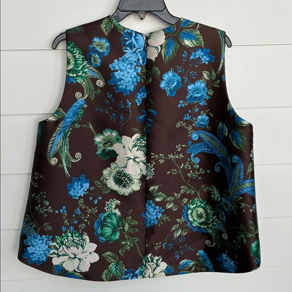 Preston & York Floral Sleeveless Blouse - Brown, Blue, Green - Picture 5 of 10